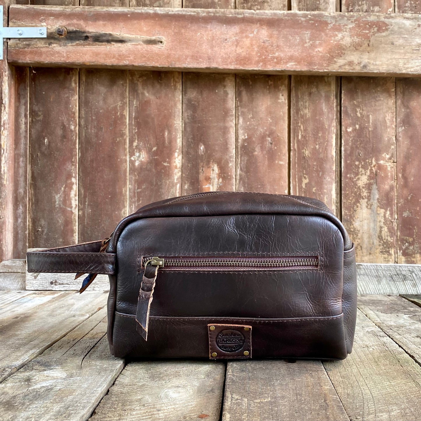 A Bit Bigger Leather Toiletry Bag / Wash Bag