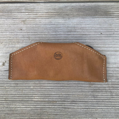A Thin Leather Snap Lock Glasses Case