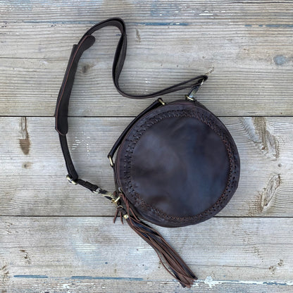 Leather Round Bag
