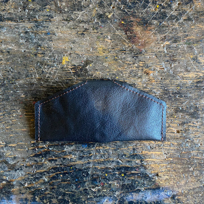 A Thin Leather Snap Lock Glasses Case