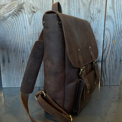 Traditional Leather Backpack