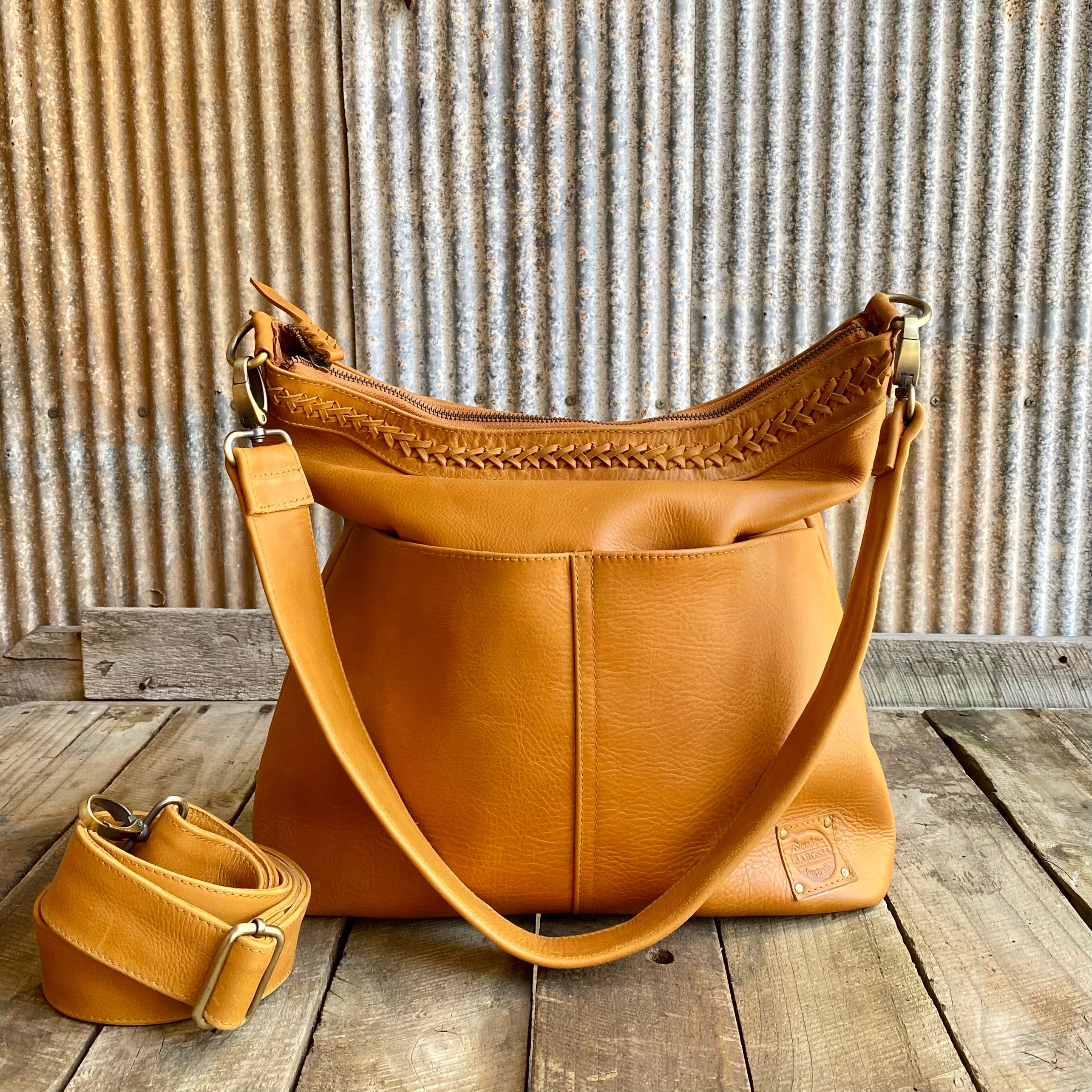 A Two Pocket Leather Bucket Bag Sunshine Barossa Australia