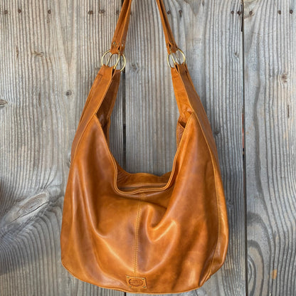 Large Leather Slouch / Overnighter