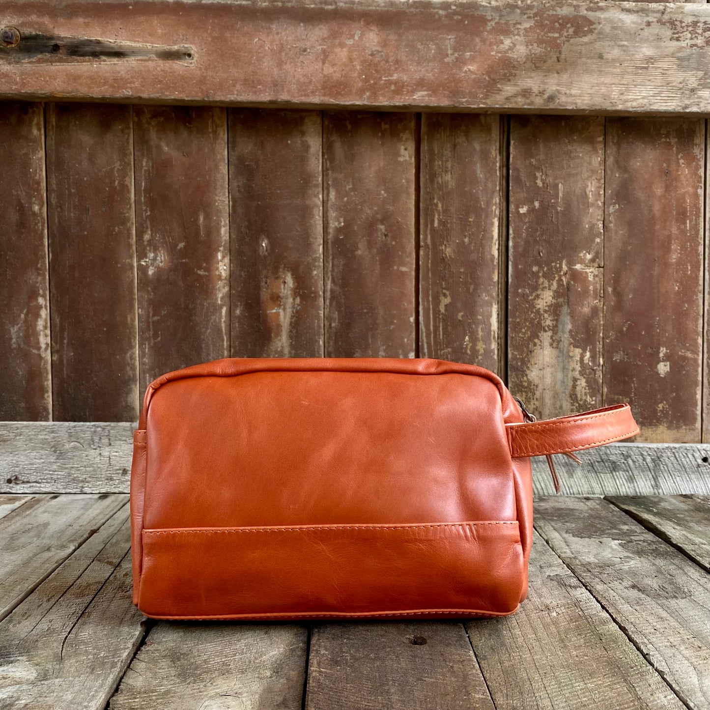 A Bit Bigger Leather Toiletry Bag / Wash Bag