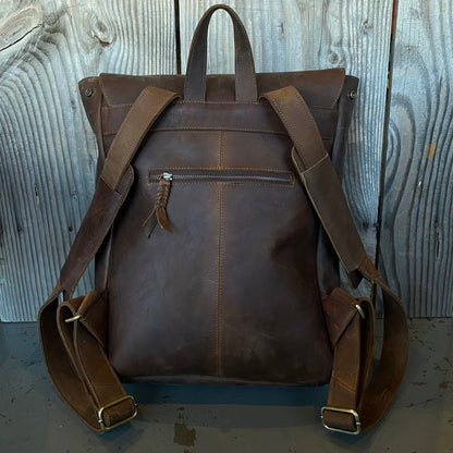 Traditional Leather Backpack