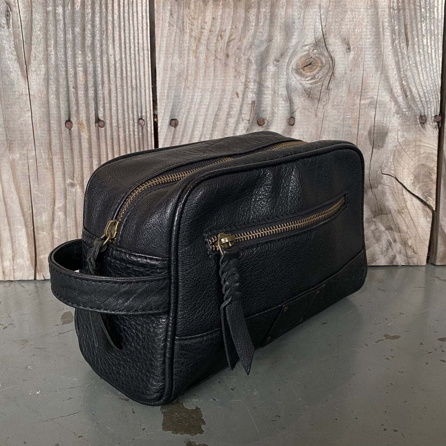 A Bit Bigger Leather Toiletry Bag / Wash Bag