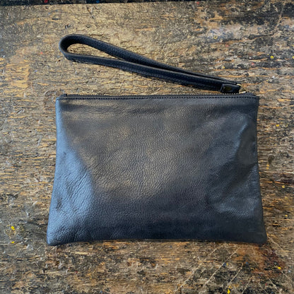 Leather Phone Clutch With Wrist Strap
