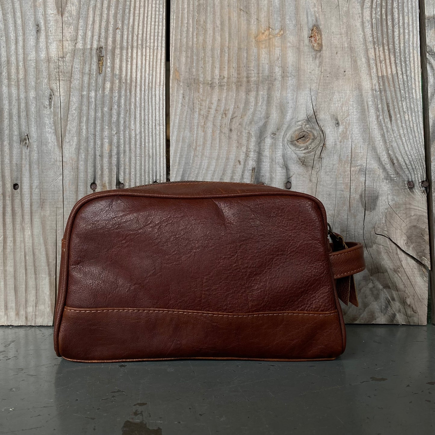 A Bit Bigger Leather Toiletry Bag / Wash Bag