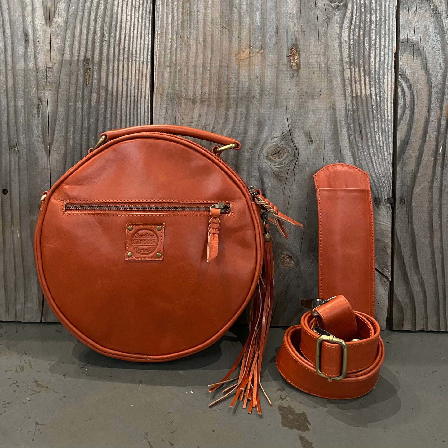 Leather Round Bag