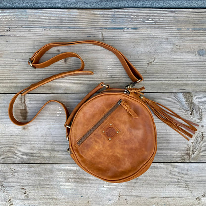 Leather Round Bag