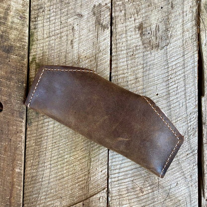 A Thin Leather Snap Lock Glasses Case