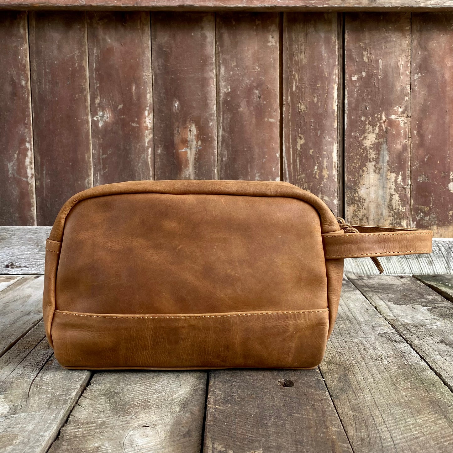 A Bit Bigger Leather Toiletry Bag / Wash Bag