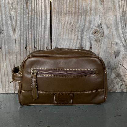 A Bit Bigger Leather Toiletry Bag / Wash Bag