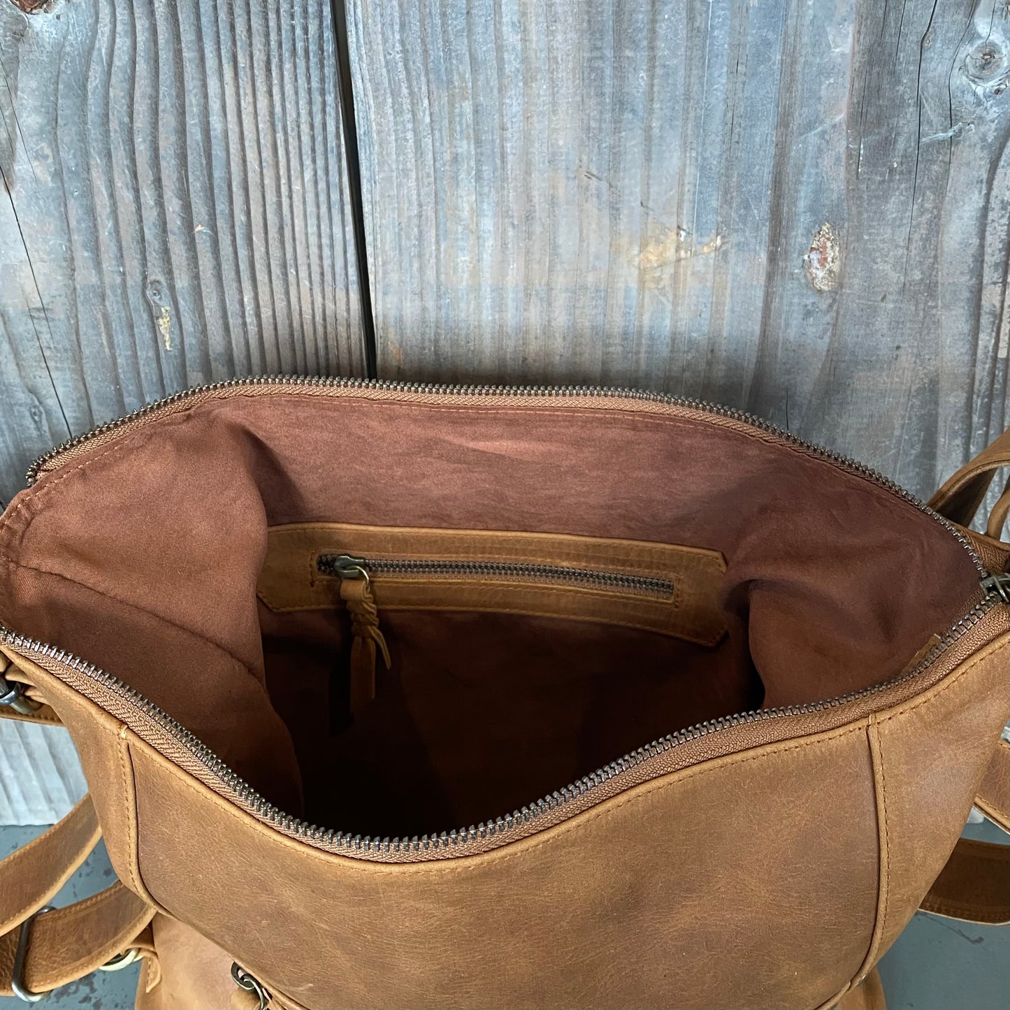 Convertible Leather Bag to Backpack