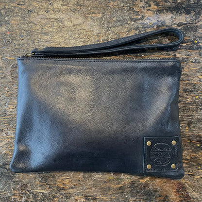 Leather Phone Clutch With Wrist Strap