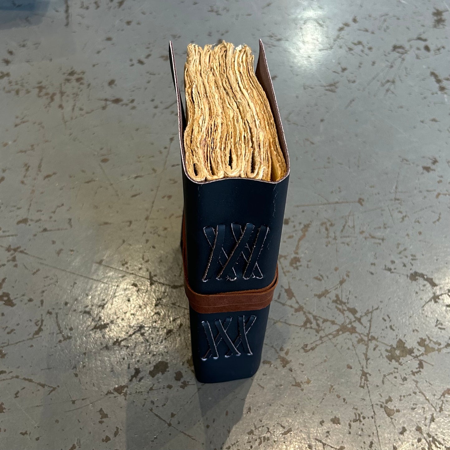A5 Handmade Paper Bound Leather Journal