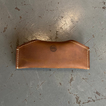 A Thin Leather Snap Lock Glasses Case