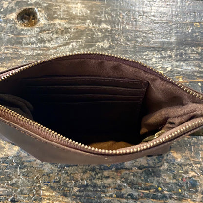 Leather Phone Clutch With Wrist Strap