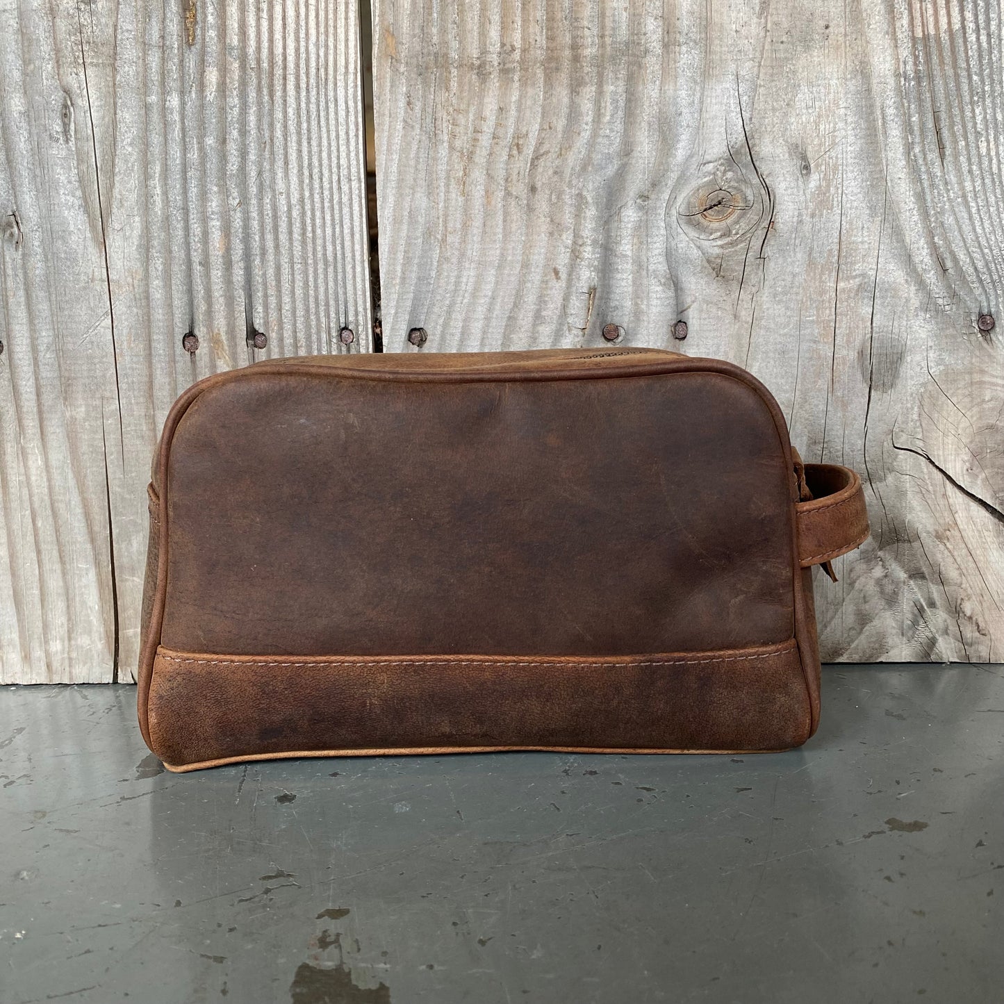 A Bit Bigger Leather Toiletry Bag / Wash Bag