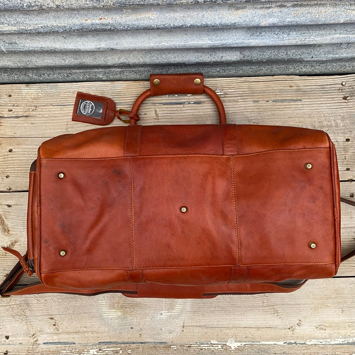 Vintage Leather Duffle/Sports Bag