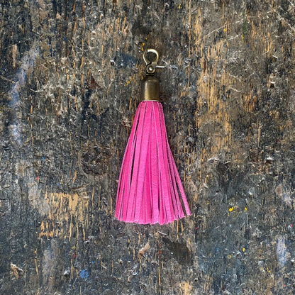 Leather Tassel Clip | Keyring