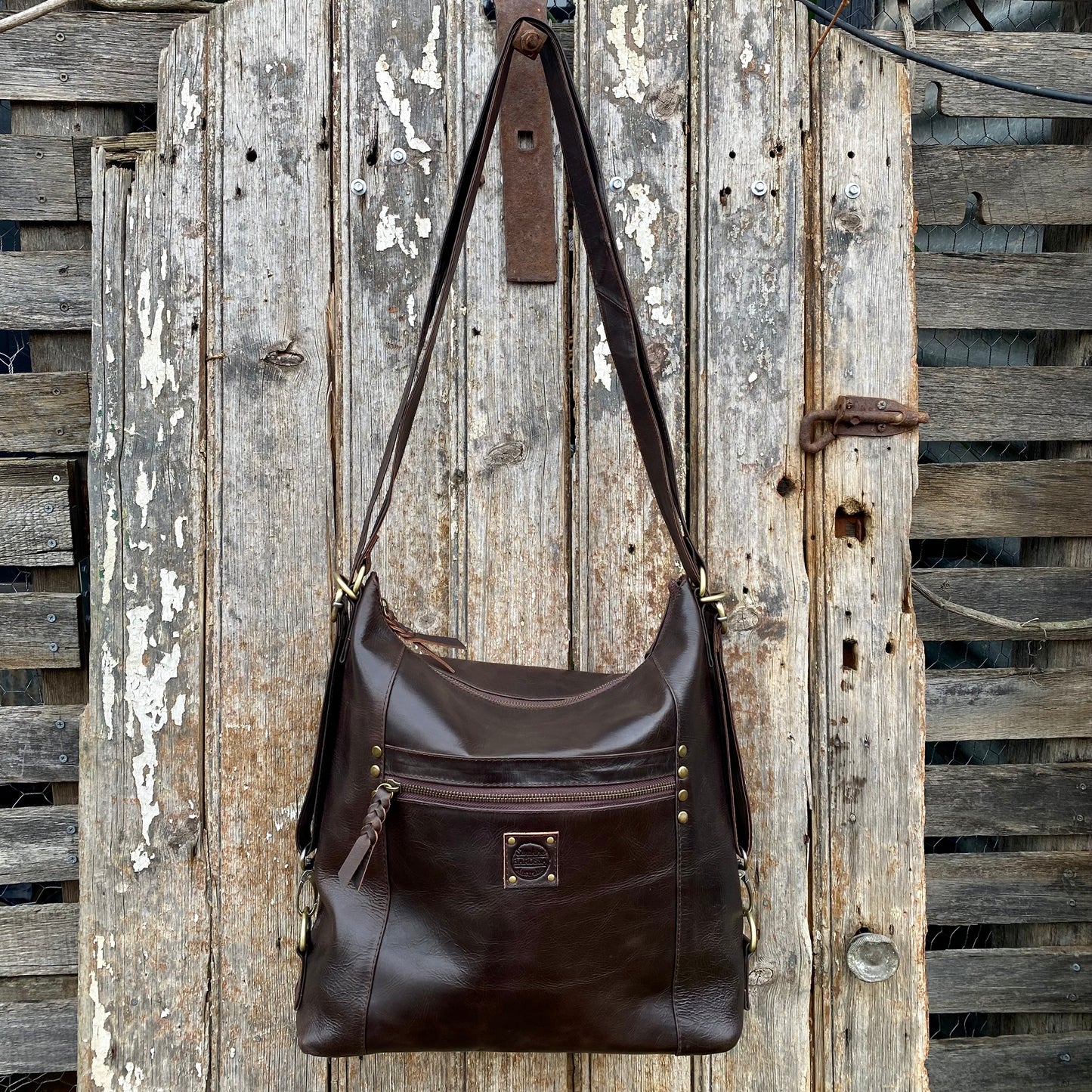 Convertible Leather Bag to Backpack