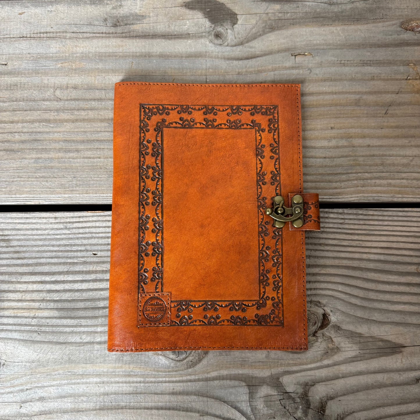 Carved Leather Journal Cover - A5