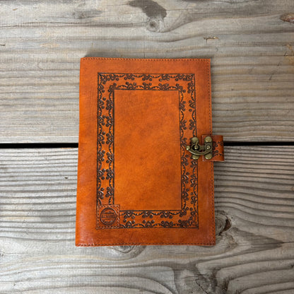 Carved Leather Journal Cover - A5