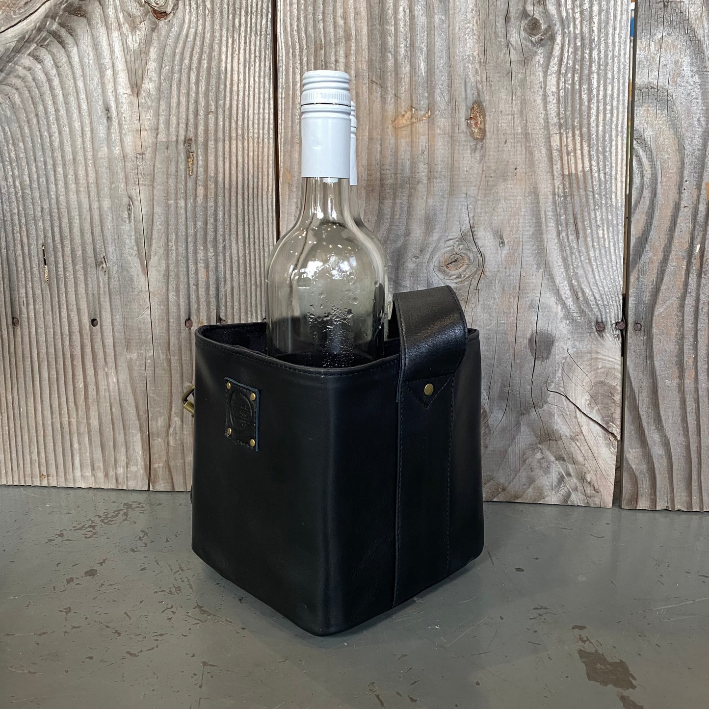 Quad Bottle Leather Wine Carrier