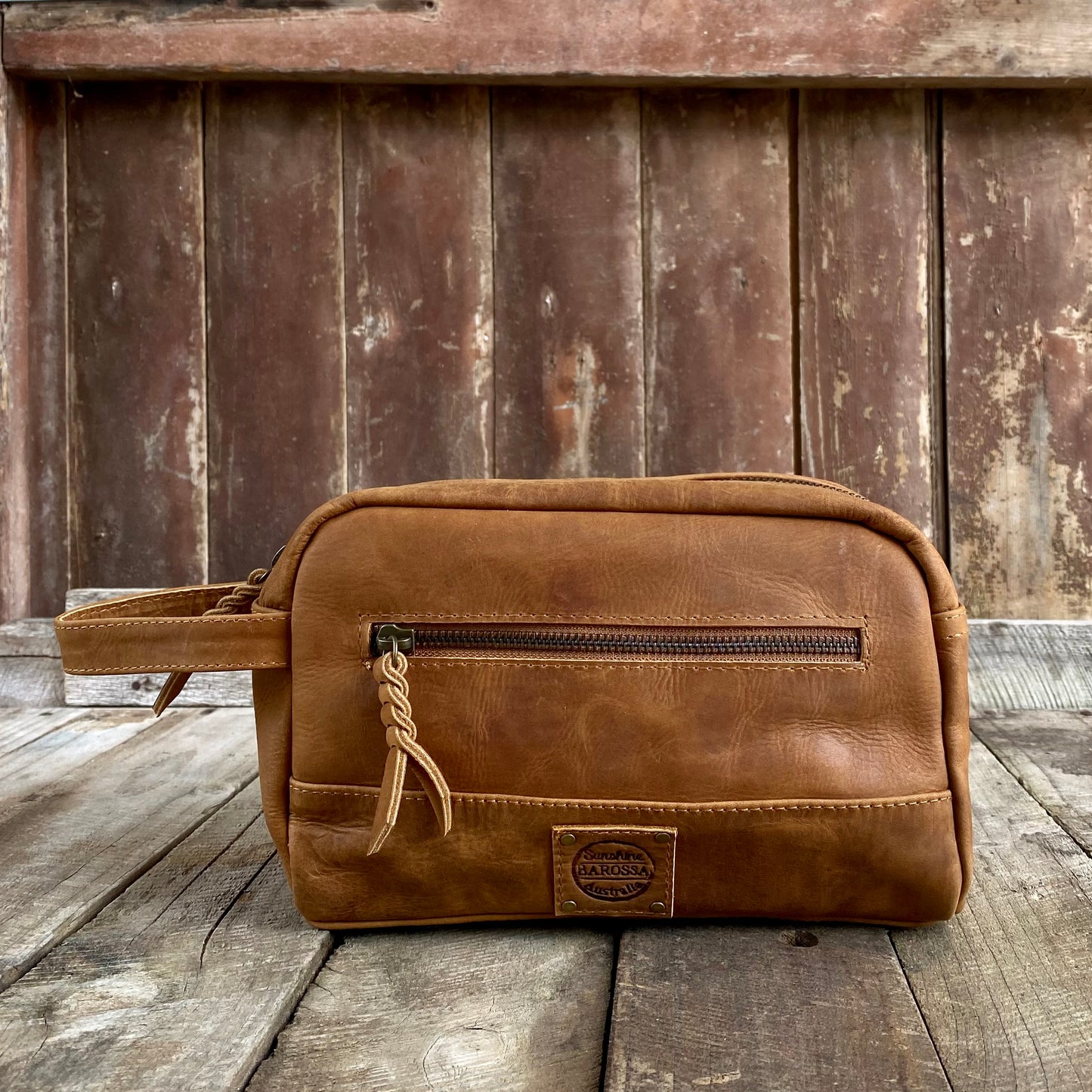 A Bit Bigger Leather Toiletry Bag / Wash Bag