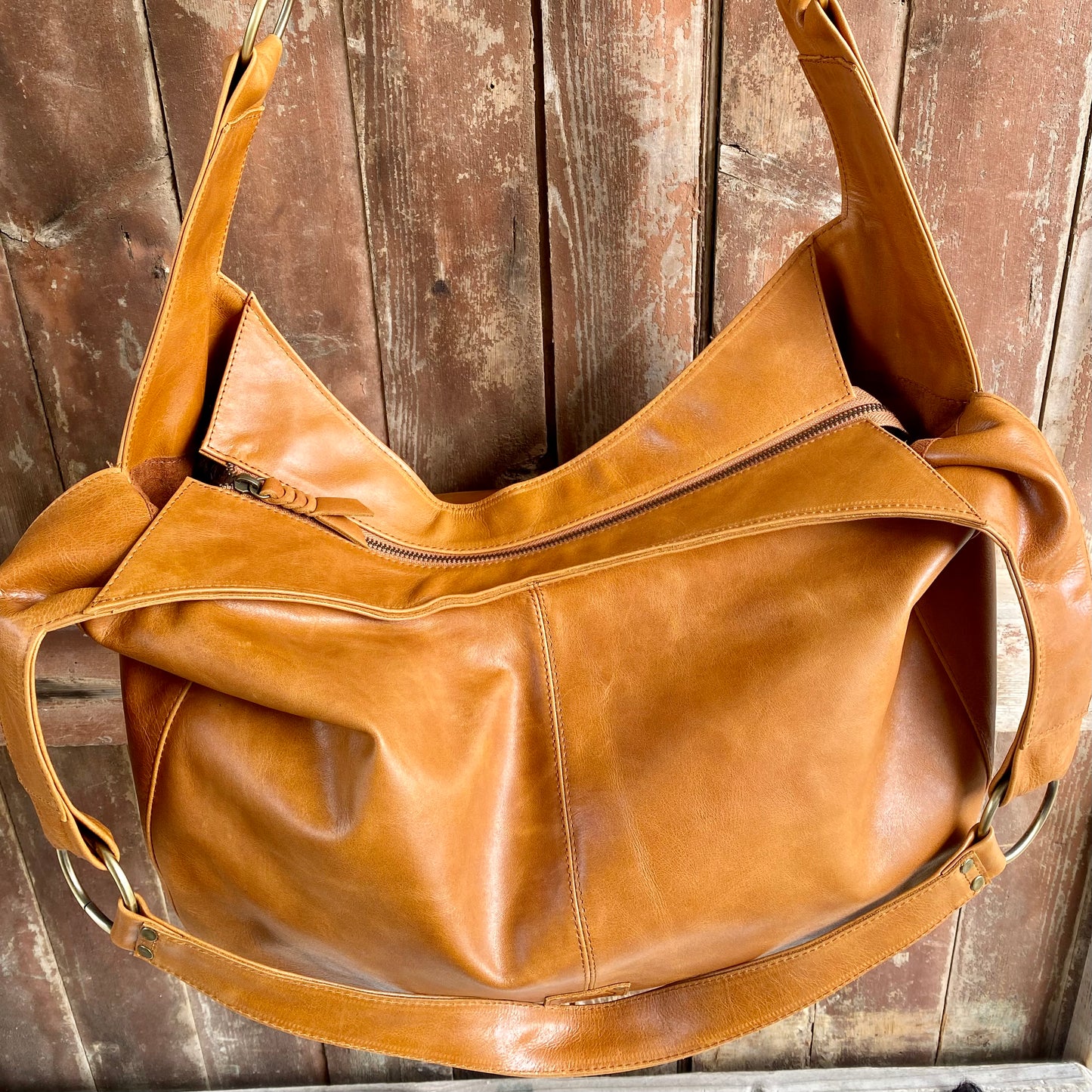 Large Leather Slouch / Overnighter