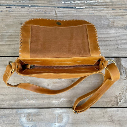 A Carved Leather Handbag