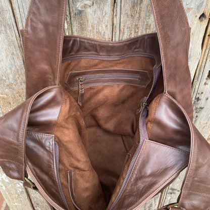 Large Leather Slouch / Overnighter