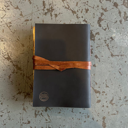 A5 Handmade Paper Bound Leather Journal