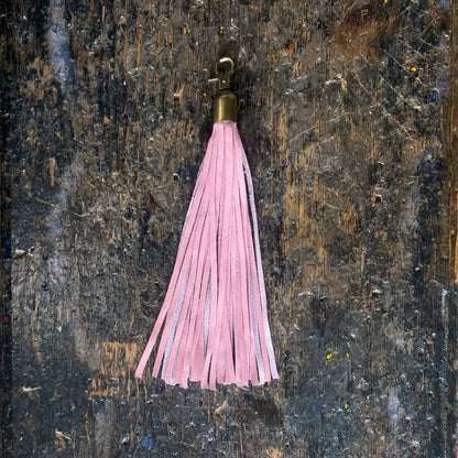 Leather Tassel Clip | Keyring