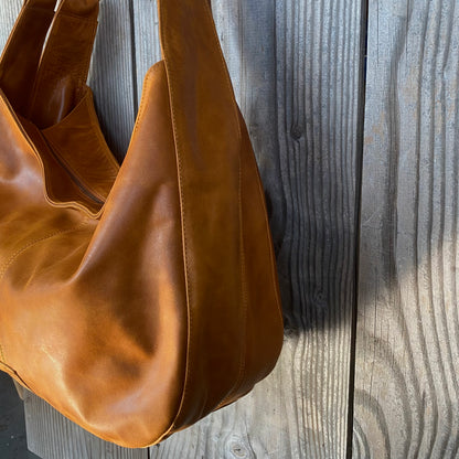 Large Leather Slouch / Overnighter