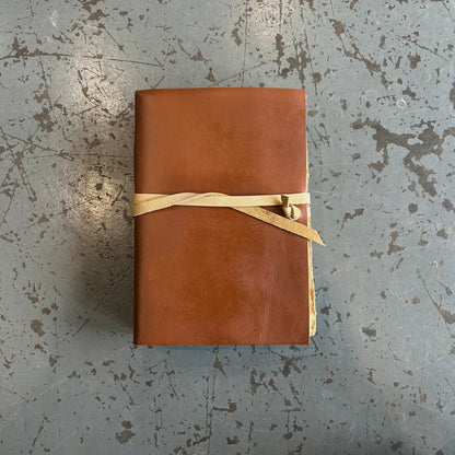 A5 Handmade Paper Bound Leather Journal
