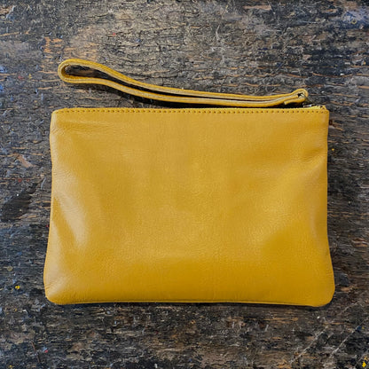 Leather Phone Clutch With Wrist Strap