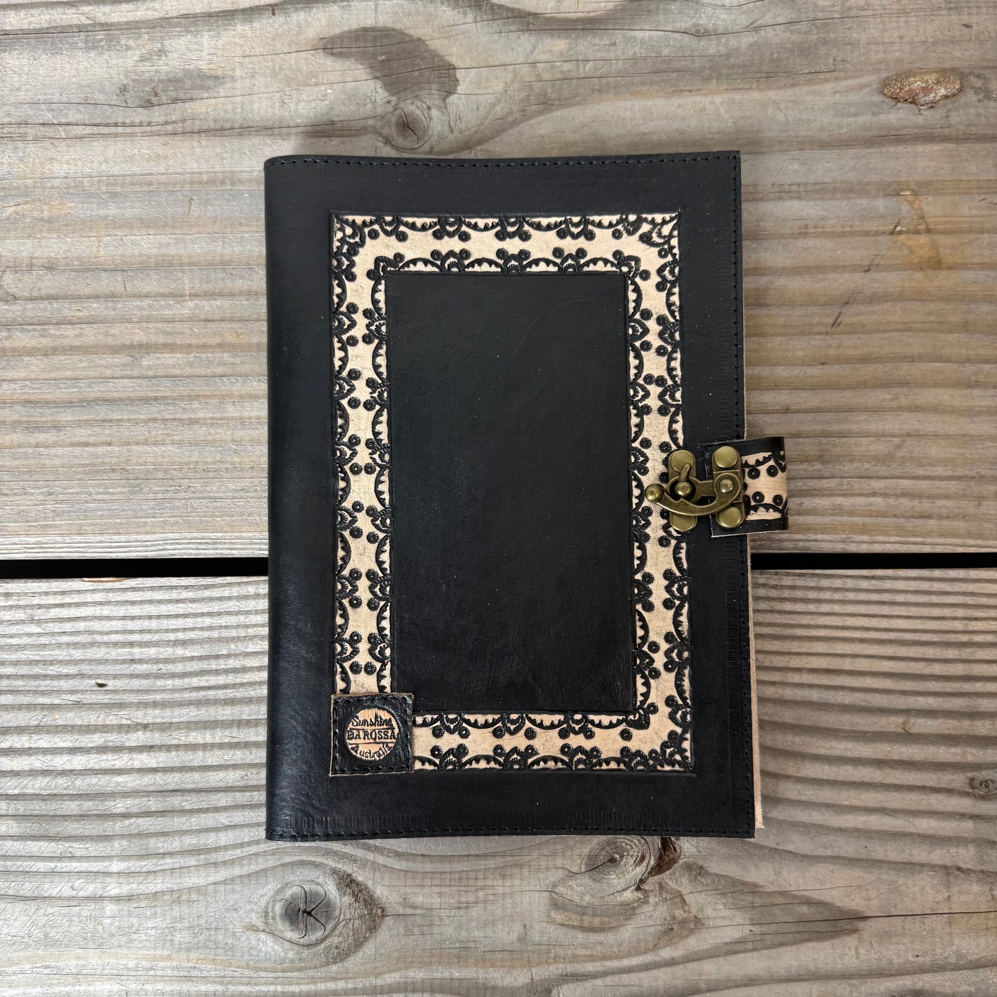 Carved Leather Journal Cover - A5
