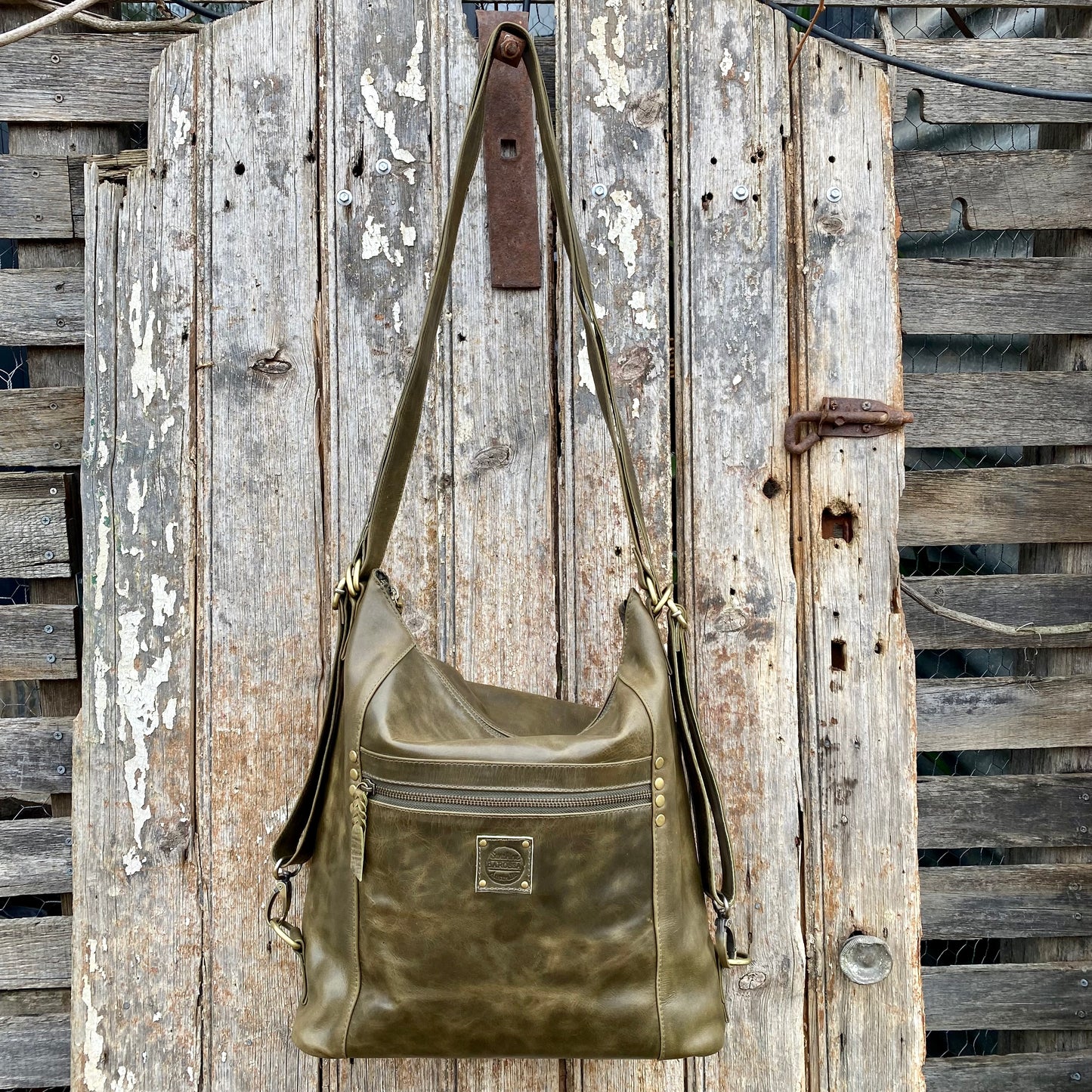 Convertible Leather Bag to Backpack