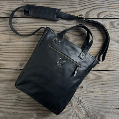 Twin-Handled Leather Work Bag