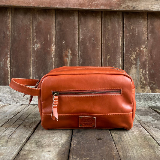 A Bit Bigger Leather Toiletry Bag / Wash Bag