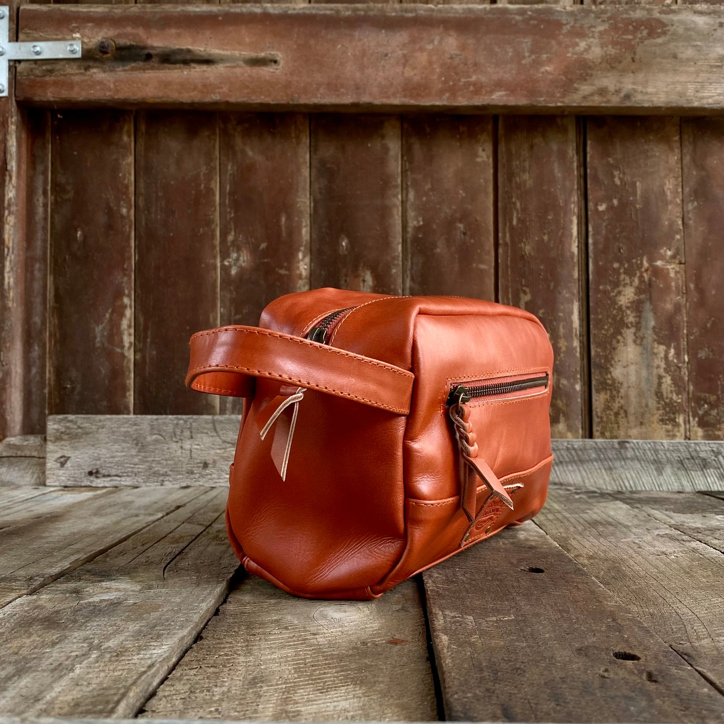 A Bit Bigger Leather Toiletry Bag / Wash Bag