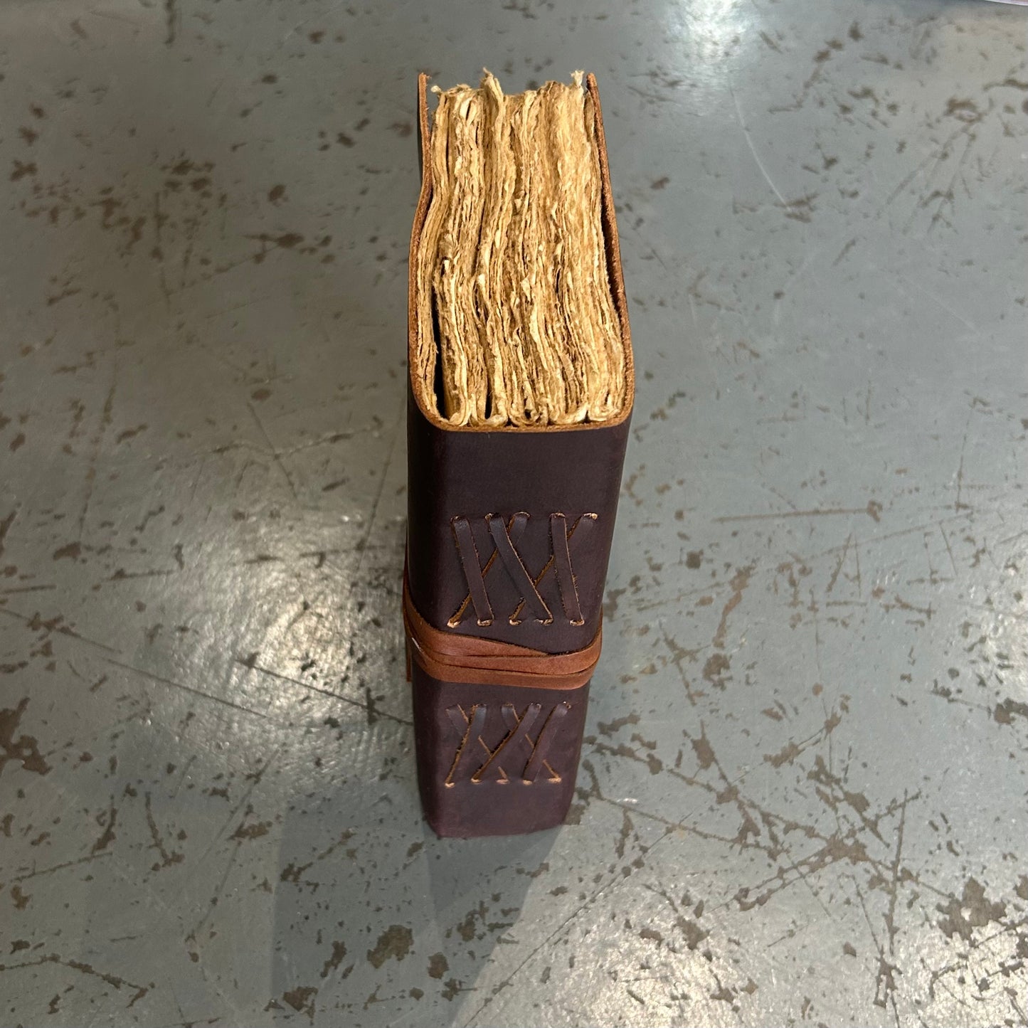 A5 Handmade Paper Bound Leather Journal