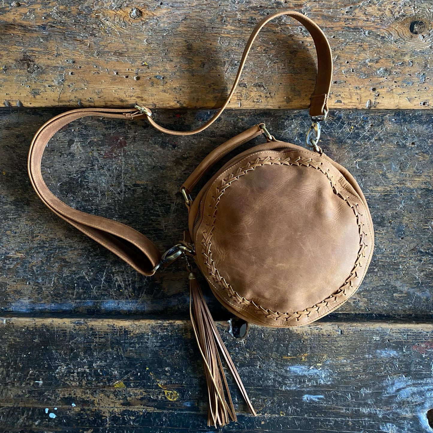 Leather Round Bag