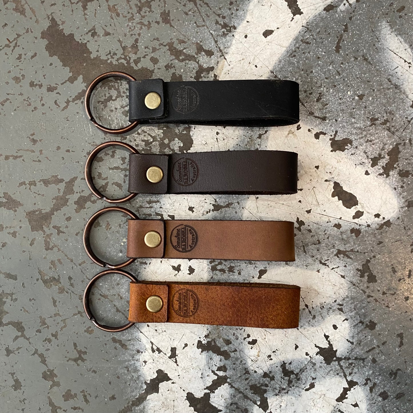 Slender Leather Keyring