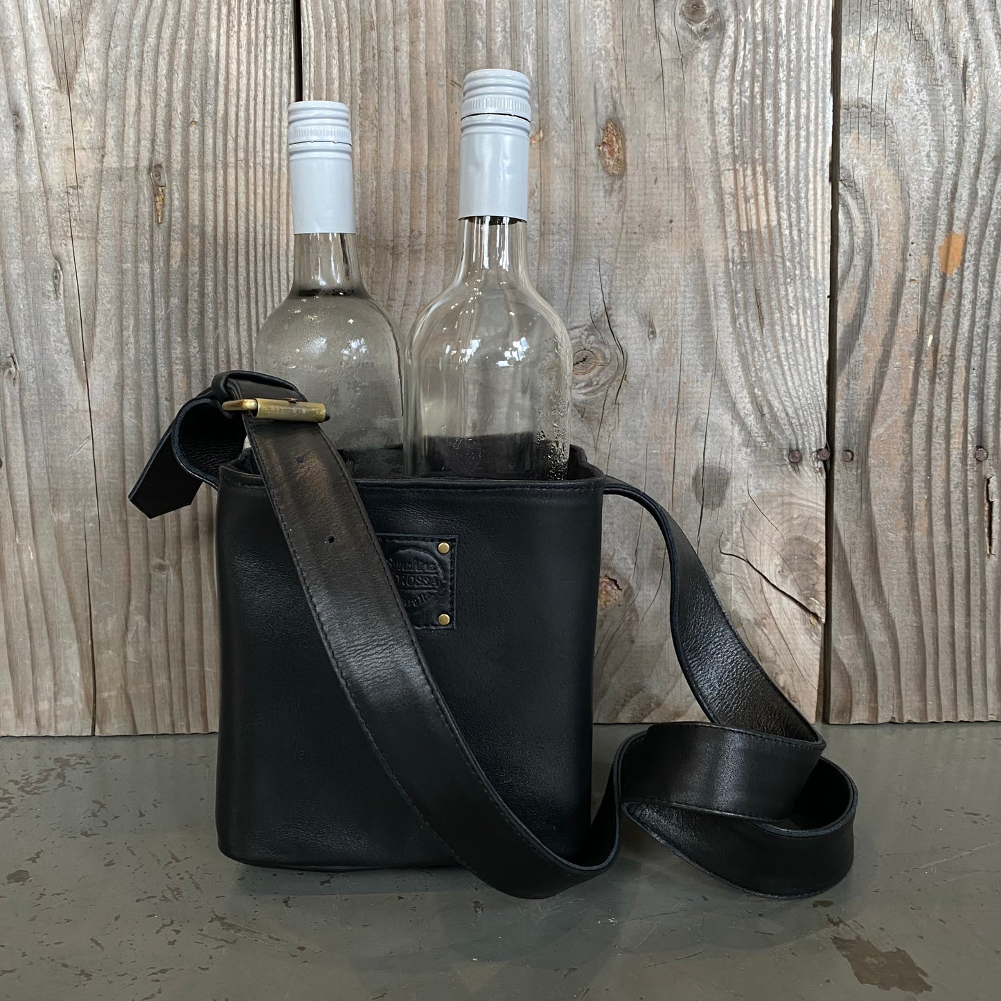 Quad Bottle Leather Wine Carrier