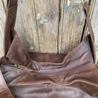 Large Leather Slouch / Overnighter