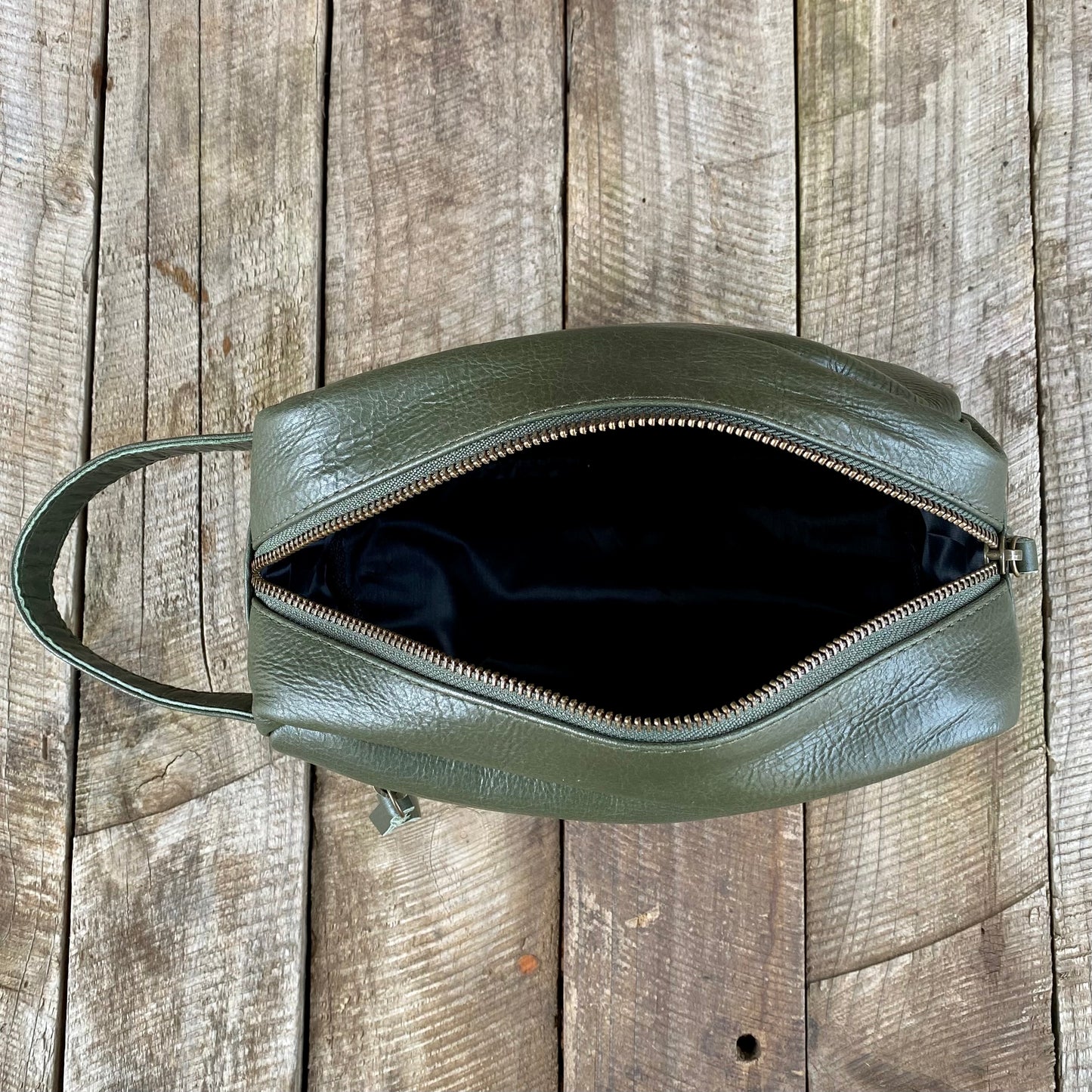 A Bit Bigger Leather Toiletry Bag / Wash Bag