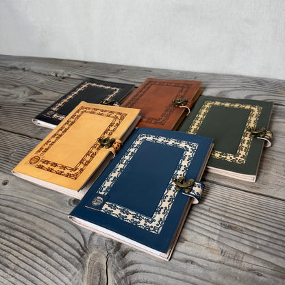 Carved Leather Journal Cover - A5